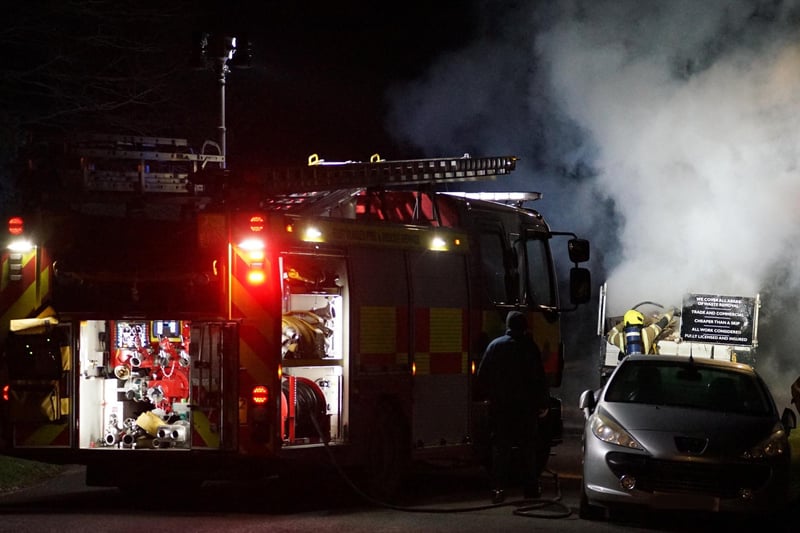 Emergency services called to tackle van fire in Eastbourne