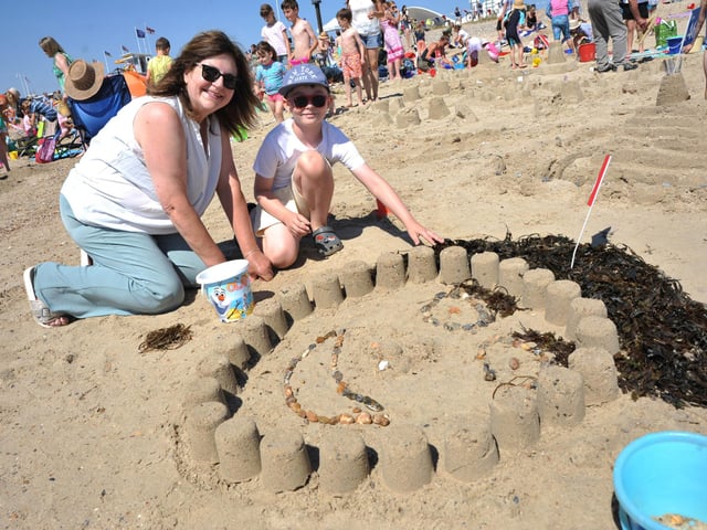 Littlehampton sandcastle competition. Pic S Robards SR2208091