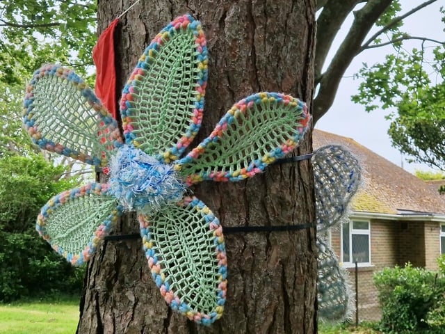 Giant flowers in the trees