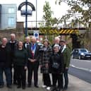 Members of the local community with Horsham District Council chairman David Skipp and councillors in the newly refurbished area.