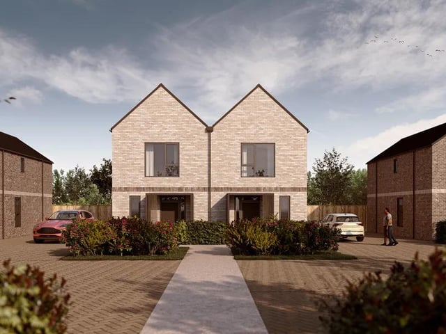 New build, two bed terraced house for sale, with two baths - POA.