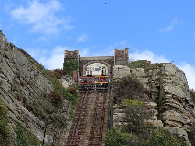 Work being carried out on the East Hill Lift track