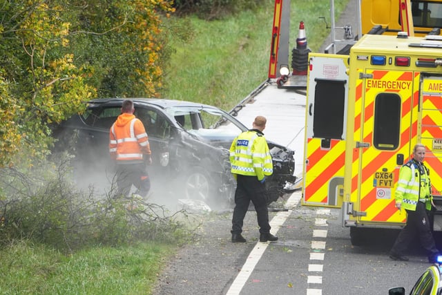 Delays have been reported on the A23 southbound this afternoon (Tuesday, October 25) after a car accident