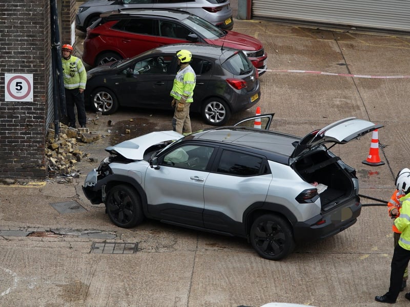 The scene in Bourne Street.