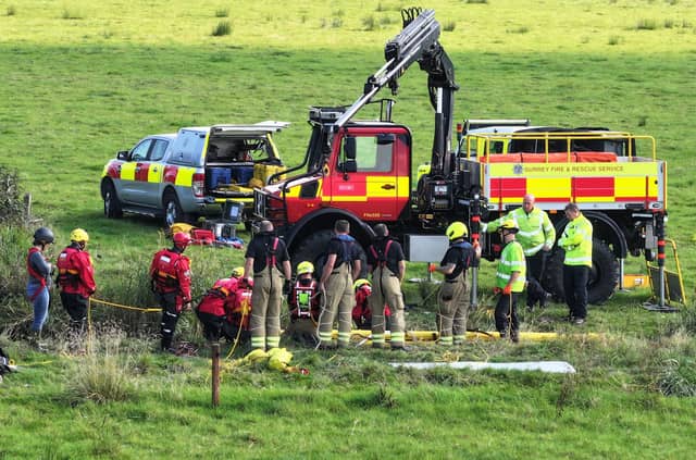 Horse who fell in ditch rescued by West Sussex and Surrey fire crews
