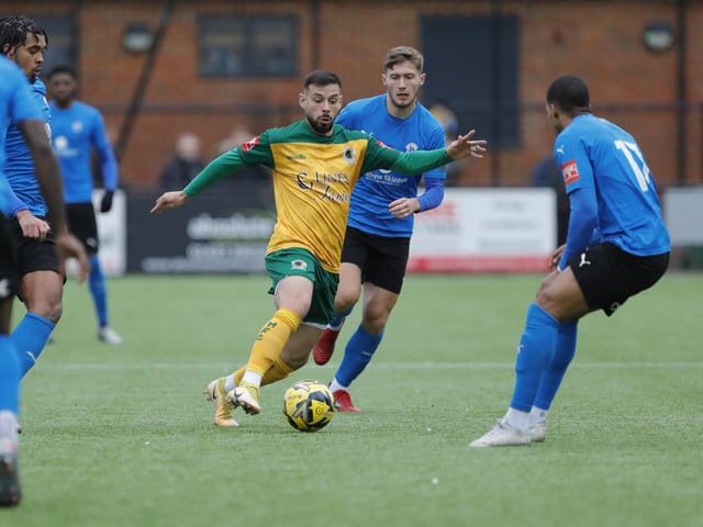 Isthmian Premier action from Horsham's excellent 3-1 home win over play-off chasing Billericay Town on Saturday