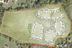 Plans for 49 homes on land to the north of the A272 in Buxted. Pic: contributed