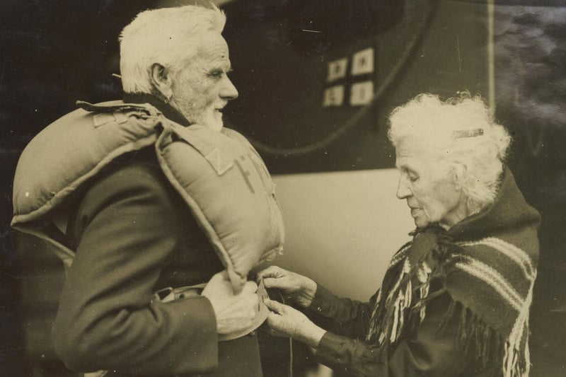 Cresswell coxswain William Brown and his wife