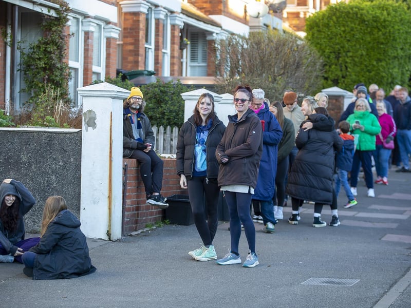 Ravens Bakery in Brighton was the place to be for dozens of hungry people on Good Friday, as people queued from 6am to get a taste of the famous hot cross buns