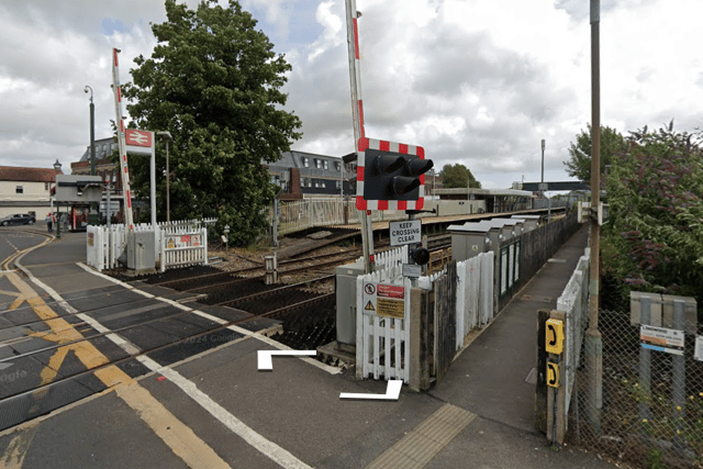 Train passengers faced delays of up to 15 minutes, after a fault with level crossing barriers near Polegate. Photo: Google Street View