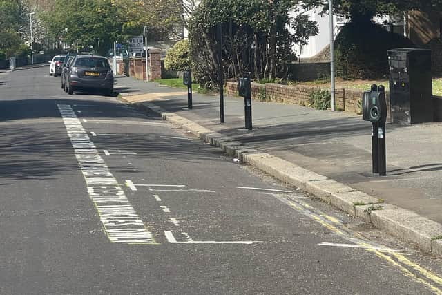 West Sussex County Council said the chargepoints have been installed for a month, with the signs and lines in Victoria Road indicating that they are for electric vehicles only. Photo: Eddie Mitchell