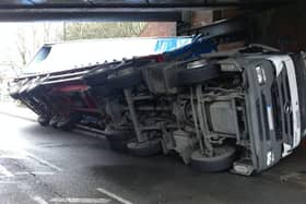 Trains across West Sussex have been delayed this morning (December 11) after a lorry struck a railway bridge. Picture: Southern Rail