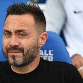 Roberto De Zerbi, Manager of Brighton & Hove Albion, will assess the fitness of his players ahead of the Premier League clash against Man United
