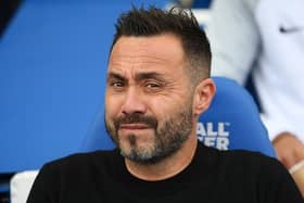 Roberto De Zerbi, Manager of Brighton & Hove Albion, will assess the fitness of his players ahead of the Premier League clash against Man United