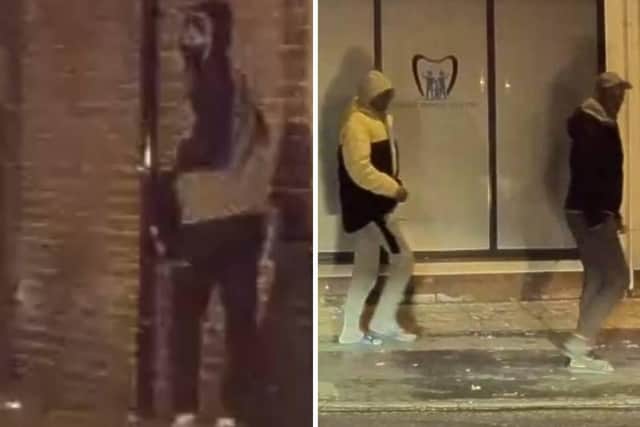 Police investigating a suspected stabbing in Crawley have issued images of three people they wish to speak with in connection with the investigation.