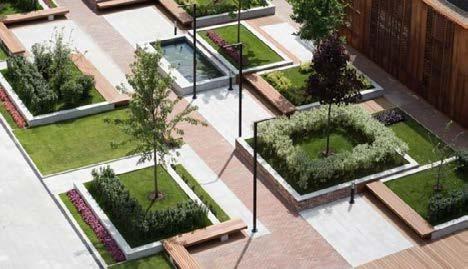 These images have inspired the landscape design of the first-floor courtyard