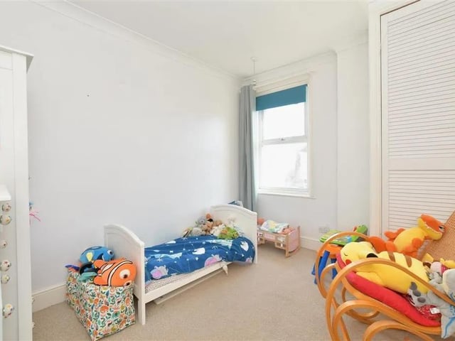 This three bed terrace house in Langford Road, Copnor, is available from £178,500 - but only if you are over 60. It is listed on Zoopla by Homewise Ltd.
