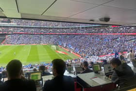 Brighton and Hove Albion fans at the FA Cup semi-final against Manchester United
