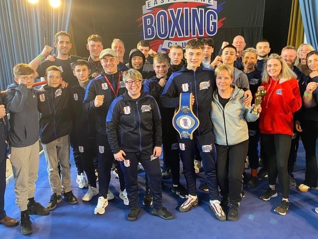 EBC boxers, staff and supporters