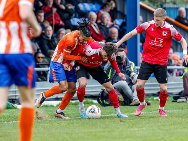 Action from Eastbourne Borough's defeat at Braintree in the National Lague South