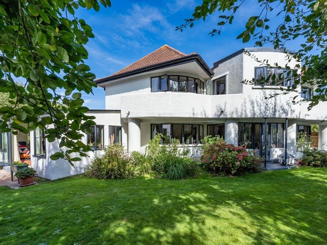 This Art Deco-style family house in Sea Avenue, Rustington, features four bedrooms, four receptions and a mature, south-westerly garden. Offers over £1.4million.