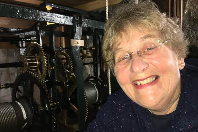 Tour leader Mary Burke May. The first-ever guided tours to see the ancient clock and bells at St Thomas à Becket church start next month.