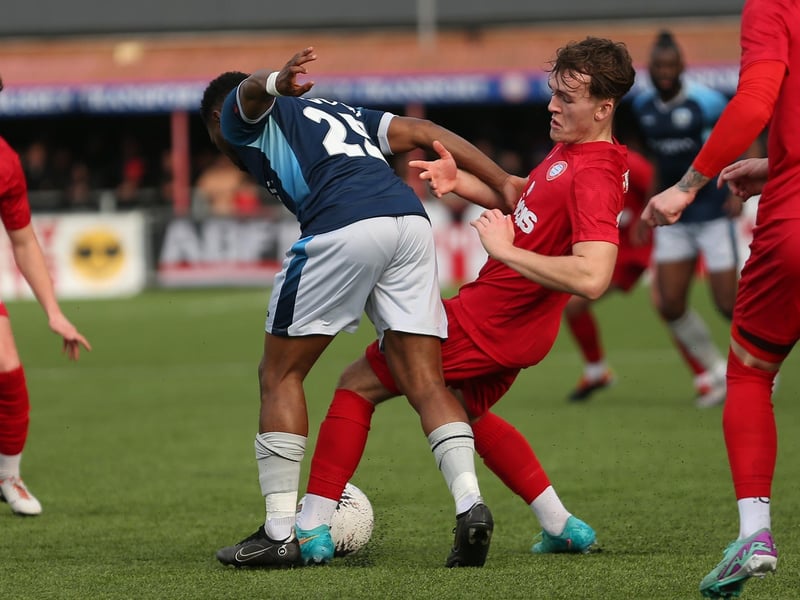Action from Worthing's 6-4 win at home to Dover in National League South
