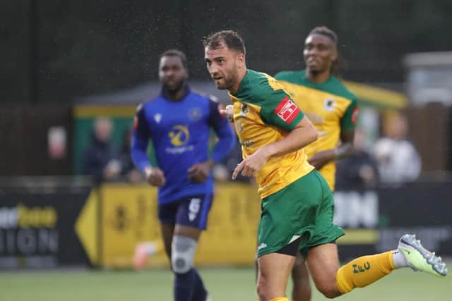 Skipper Jack Brivio in action for Horsham in last Friday's pre-season friendly against the Metropolitan Police. Pictures by John Lines