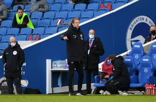 Graham Potter, Manager of Brighton. (Photo by Neil Hall - Pool/Getty Images)