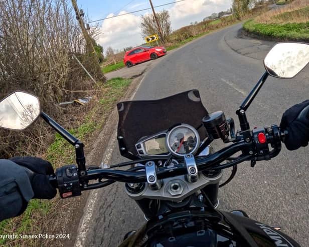 ‘SMIDSY’ incidents are one of the leading causes of motorcycle collisions and the focus of a new campaign led by Surrey and Sussex Police as covers come off motorbikes ahead of the spring bank holidays. Picture courtesy of Sussex Police