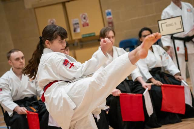 Burgess Hill Girls student Ashiana Turney at the Renshinkan England Karate International Friendship Tournament at the Triangle