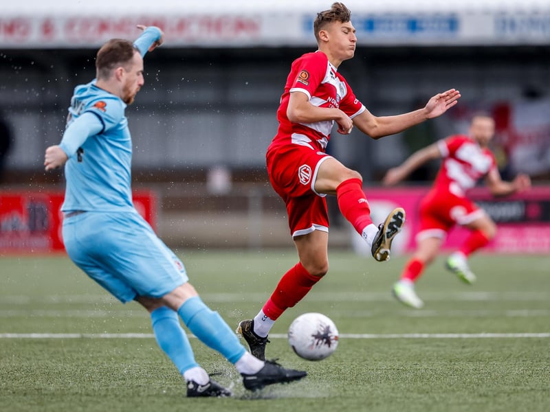 Action from Eastbourne Borough v Slough in National League South