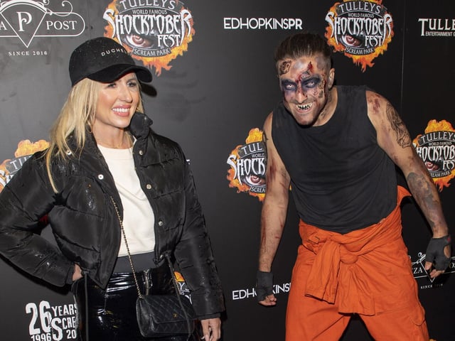 CRAWLEY, ENGLAND - SEPTEMBER 30: Naomi Isted attends Tulleys Shocktober Fest at Tulleys Farm on September 30, 2022 in Crawley, England. (Photo by Stuart C. Wilson/Stuart Wilson/Getty Images for Tulleys Shocktober Fest)