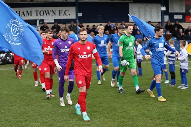 Action from Worthing's National League South clash away to Chippenham Town