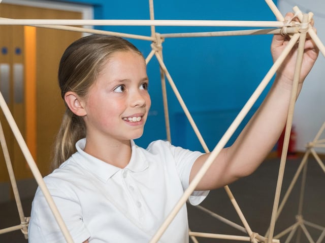 A giant tetrahedron at the at the Burgess Hill event of the Mid Sussex Science Week. Alex Rickard Photography