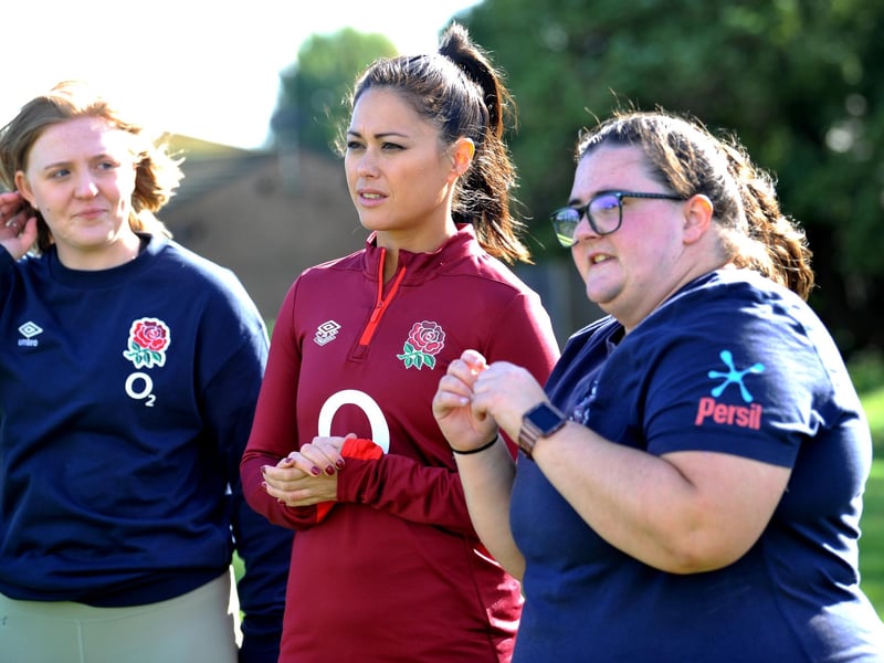 Olympic gold medal winning hero and TV personality Sam Quek attended Hove R.F.C for one of the RFU’s ‘Inner Warrior’ camps. SR23101602Photo by S Robards/Nationalworld