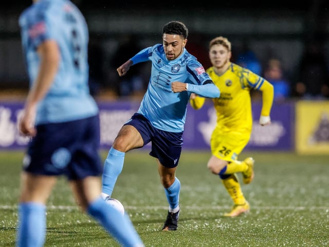 Action from Eastbourne Borough's 3-1 defeat at home to Havant and Waterlooville in National League South