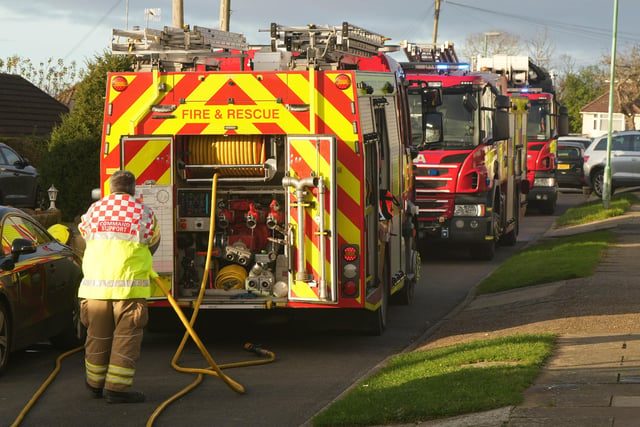 Fire breaks out at home in West Sussex: Two people and a dog treated by ...