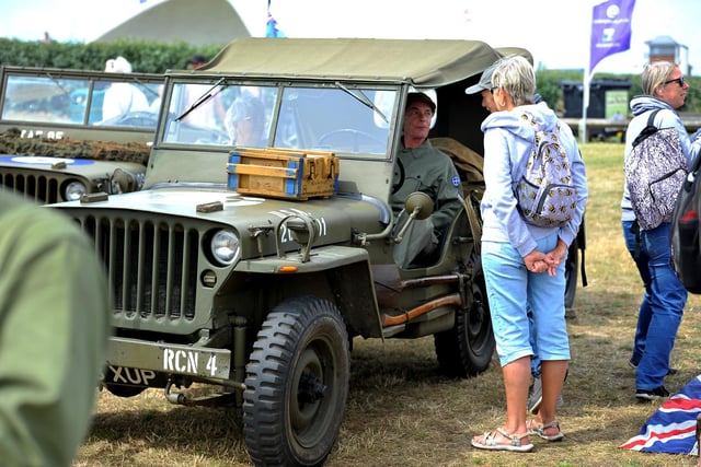 Viewing the display vehicles. Pic S Robards SR2206272