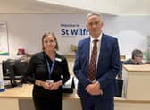 St Wilfrid’s Hospice, Chichester, Chief Executive Lois Howell, welcomed the High Sheriff of West Sussex Gary Shipton for a visit. Photo: contributed