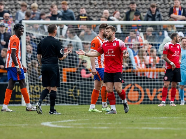 Action from Eastbourne Borough's defeat at Braintree in the National Lague South