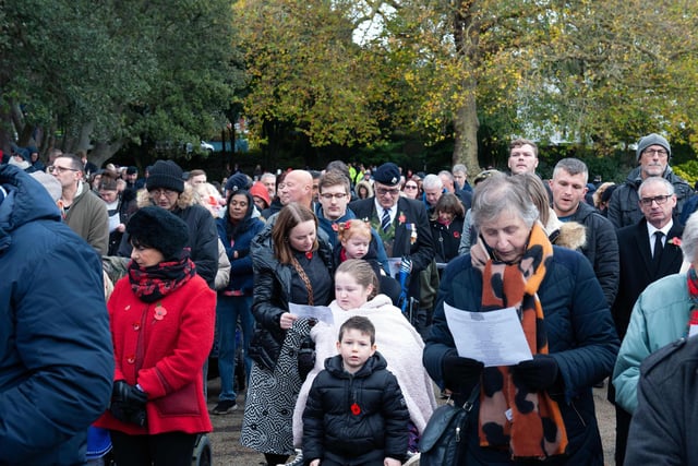 Remembrance Sunday service in Alexandra Park, Hastings, on November 12 2023. Photo by Frank Copper.