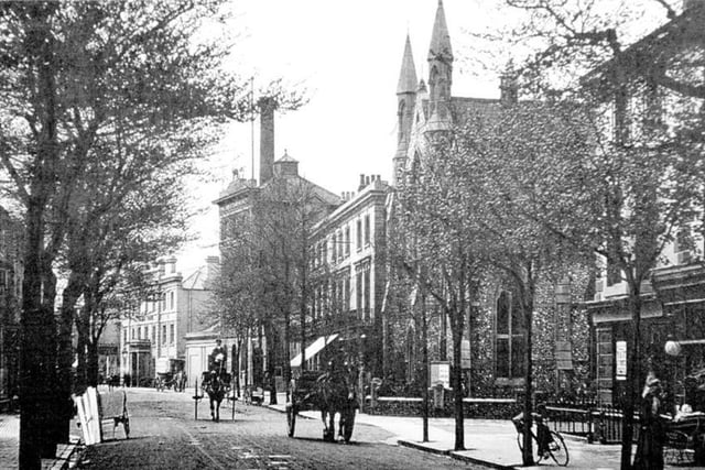 Central Methodist Church looks particularly grand in this photo of Pevensey Road.