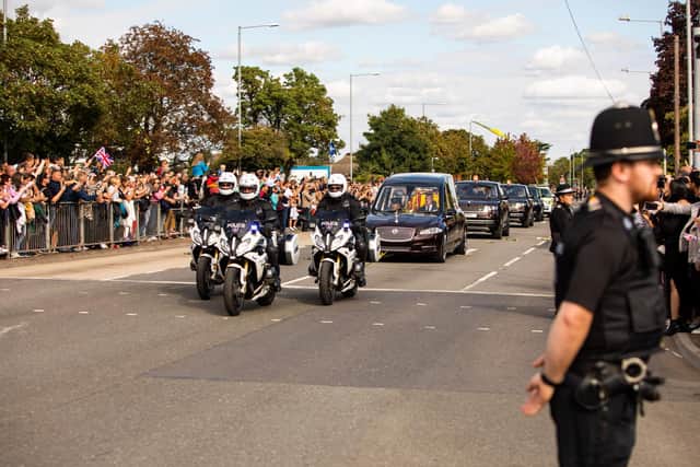 On the day of the funeral, more than 20,000 people in the emergency services were on duty. Photo: Sussex Police