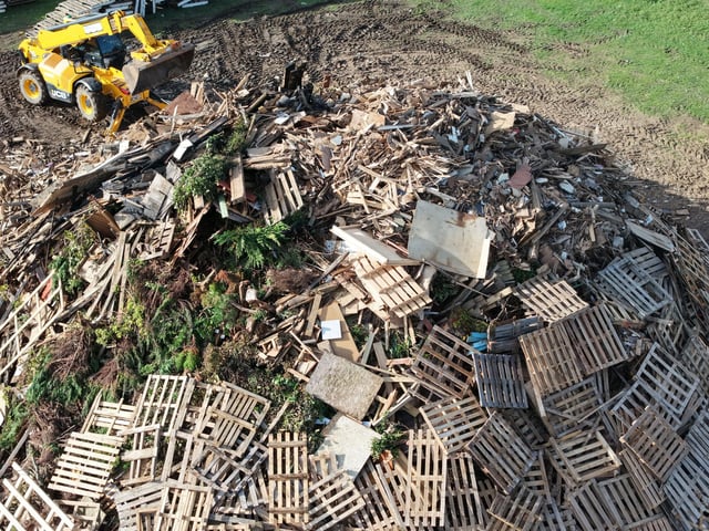 Littlehampton bonfire being built ahead of the big event on Saturday, October 24, 2026
