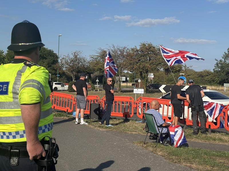 Migrant hotel protest takes place in Chichester - in photos