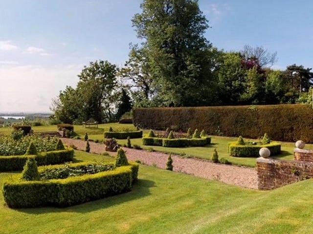 The landscaped gardens