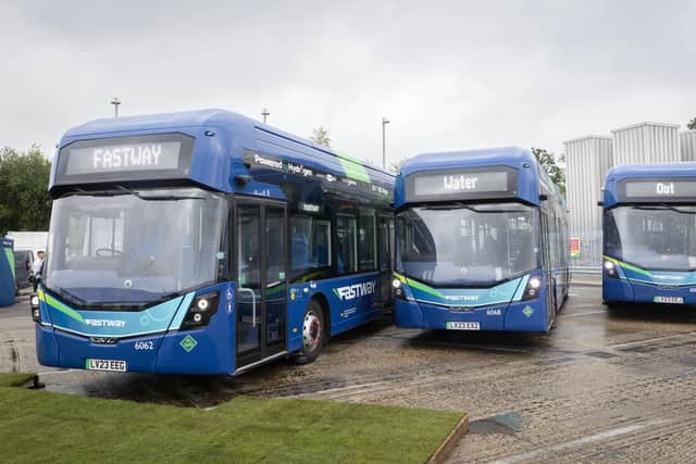 New hydrogen fleet of buses: Picture: Go-Ahead