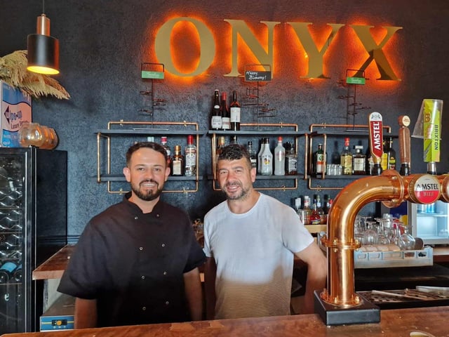 Owner Bulent Colak, right, with experienced chef Umit Kelec at ONYX