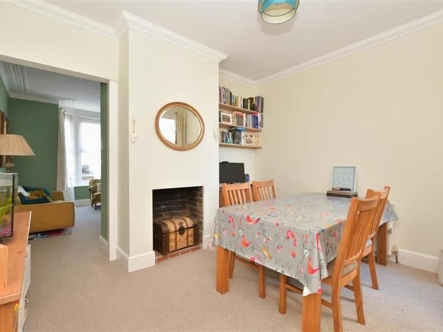 This three bed terrace house in Langford Road, Copnor, is available from £178,500 - but only if you are over 60. It is listed on Zoopla by Homewise Ltd.